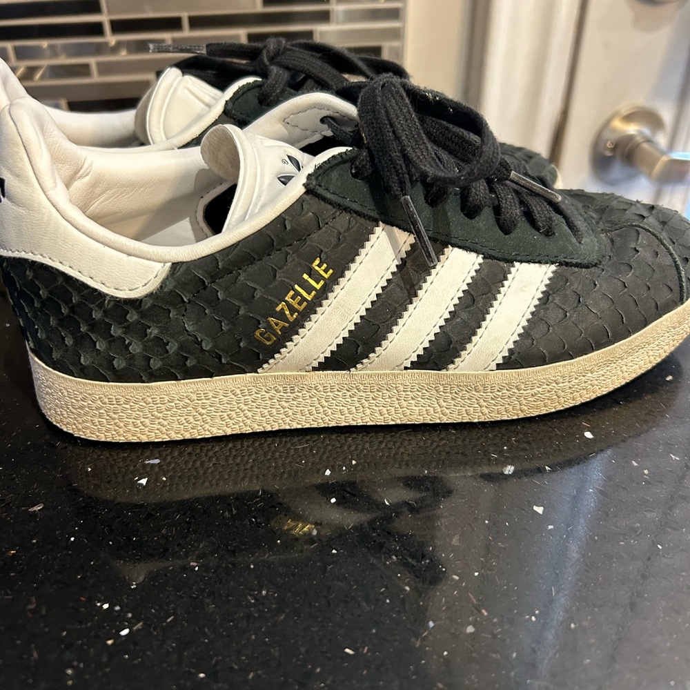 Adidas Kids Gazelle Black and White Sneakers